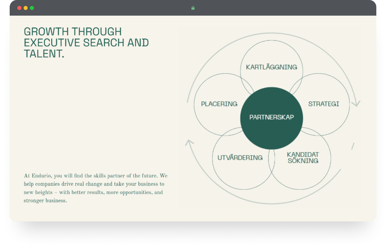 Endurio – Recruitment Website