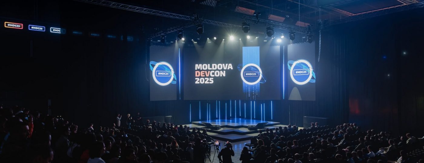 Main stage of Moldova DevCon at Chișinău Arena